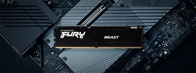 主板中的 Kingston FURY Beast DDR5 内存模块