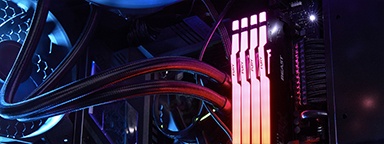 FURY Beast DDR5 RGB được lắp ở một máy PC để bàn