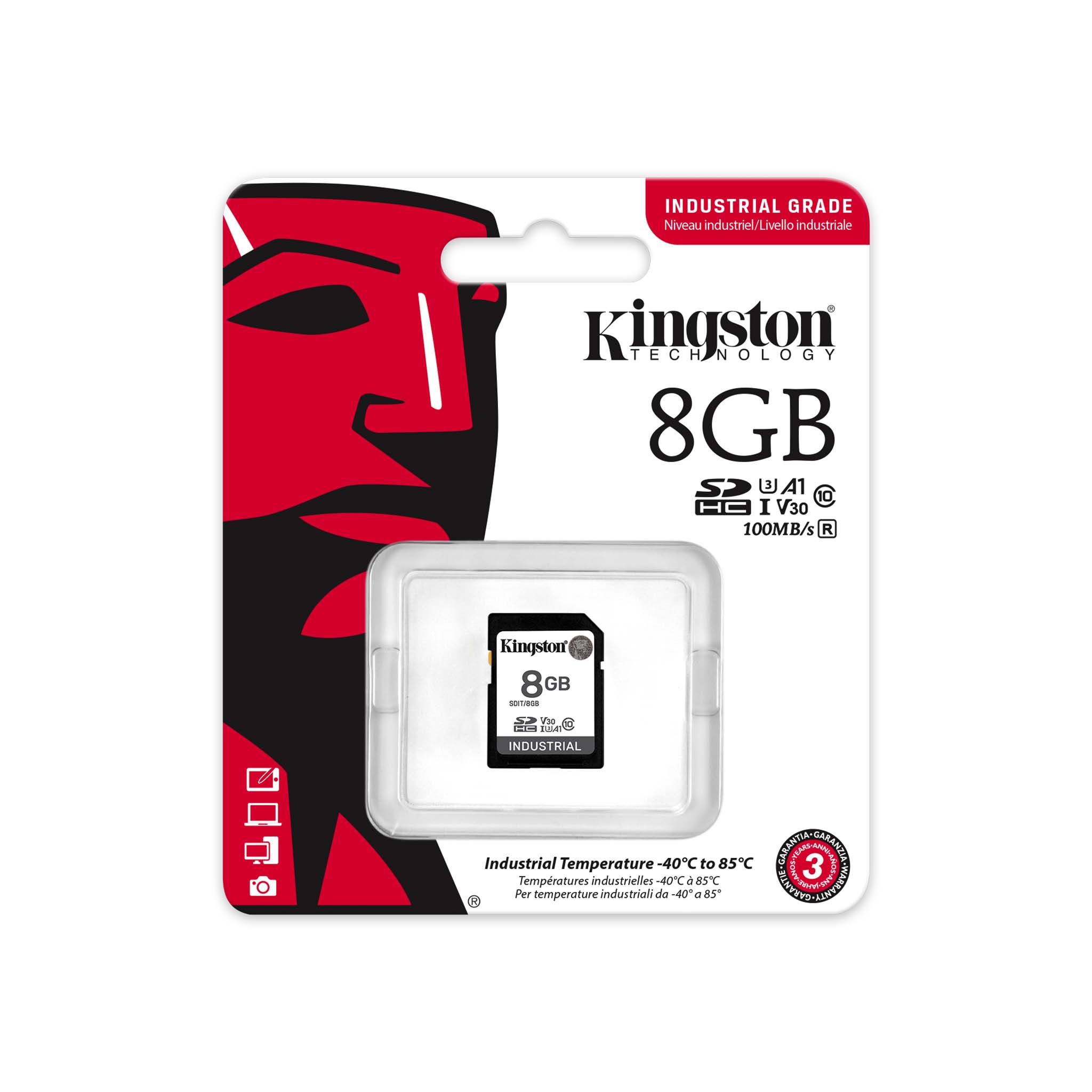Industrial SD Memory Card, 8GB