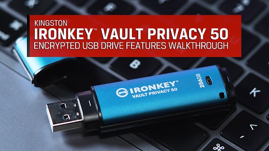 Présentation des fonctionnalités de la clé USB Kingston IronKey™ Vault Privacy 50